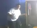 fat  guy acting like a  tit