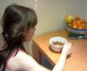 Callum eats his Breakfast