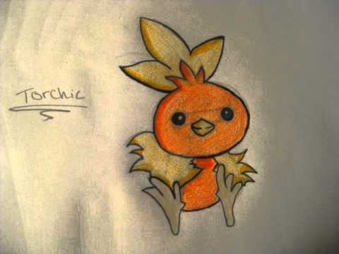 how to draw torchic