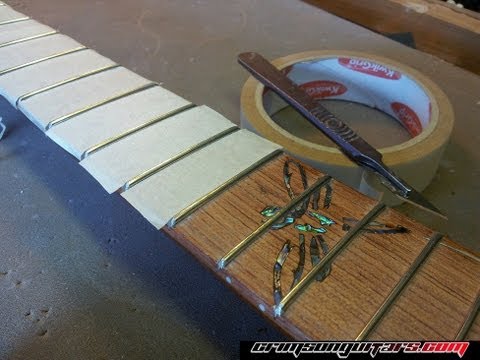 leveling and polishing guitar frets | how to build a guitar tutorial
