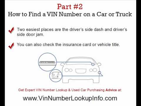 how to lookup a vin for a vehicle