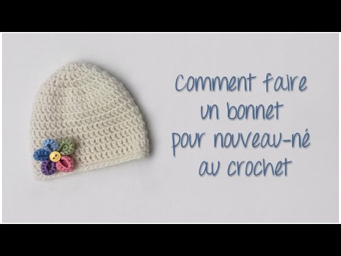 Bonnet pour nouveau-né au crochet - Tuto pour débutants