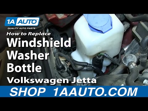 How To Install Replace Windshield Washer Bottle 2000-06 VW Jetta and Golf