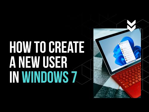 how to create user account in windows 7