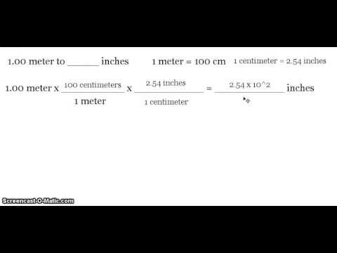 how to convert from inch to meter