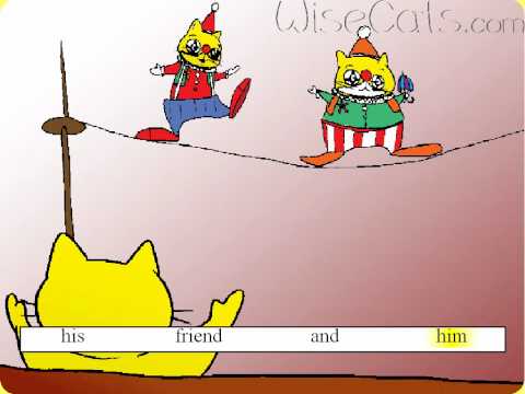 ASL105 - 'The Big Fat Clown' song teaching kids sight words: up, on, and, big