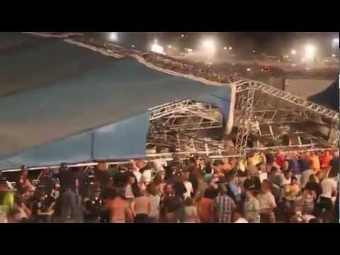 Indianapolis stage collapse compiled raw footage w/ State Fire radio audio Indianapolis stage collapse compiled raw footage w/ State Fire radio audio