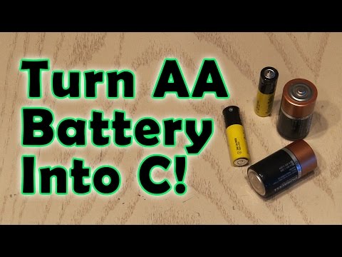 how to turn a c battery into a d