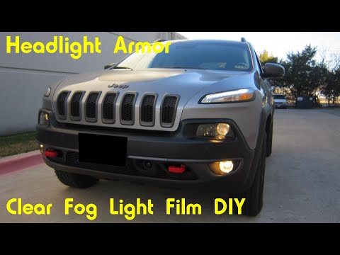 Clear Fog Light Tint Protection Film Kit DIY – Headlight Armor  – Jeep Cherokee