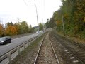 Riding tram track in Brno Bystrc, Jízda po tramvajové rychlodráze z Bystrce v Brně 3