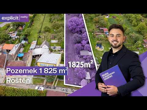 Video Stavební pozemek v obci Roštění, 1 825 m²