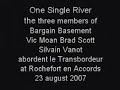 bargain basement perform the first of the river songs on the transbordeur in rochefort - one single river was first recorded by ian and sylvia but also features on the basement tapes and that's what counts. bb are vic moan, brad scott and silvain vanot. the music was good the weather rather bad.
the river by the way is the charente.