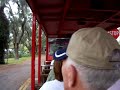 here we are on the tour train in st. augustine