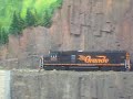 Coal Train on Rock Face Nearly Derails