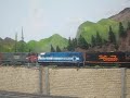 Coal Train on Rock Face Nearly Derails