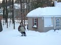 Connor LaFrance SnowBoarding off Roof