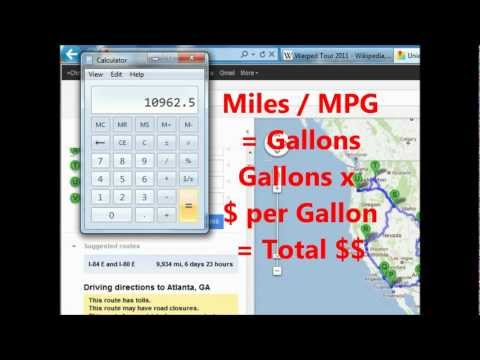 how to estimate gas cost for a trip