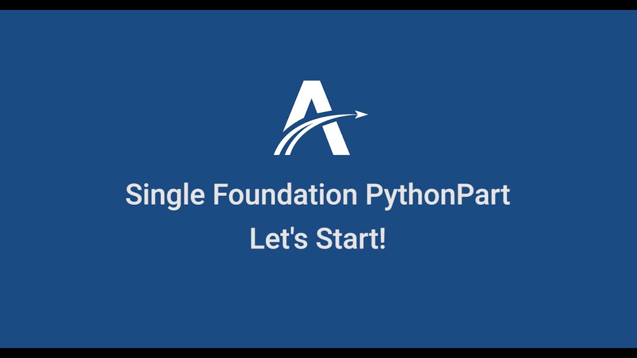 01. Let's Start! | Single Foundation PythonParts in ALLPLAN