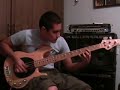 Jamming with a Morley Bass Wah pedal.Check out my channel, i have more clips.(Tal Shturm)
