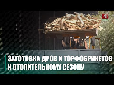 Дрова и торфобрикеты доставлены около 15 000 потребителям Гомельского региона видео