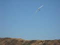 Hang glider throws chute and almost crashes Hang glider throws chute and almost crashes
