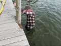 Wet Clothes: Impossible to Climb Back to the Platform