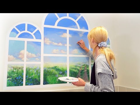 video-linktoworks-Painting a WINDOW Mural in my Bathroom