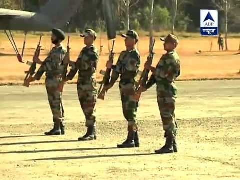 SUDHAKAR - Dead bodies of soldier Lance Naik Sudhakar Singh reached at their base camp. For more info log on to: www.youtube.com/abpnewsTV.