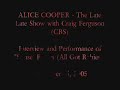 Alice Cooper Interview & Performance Part 1