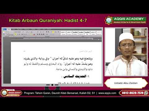 Kitab Arbaun Quraniyah Hadist 4-7