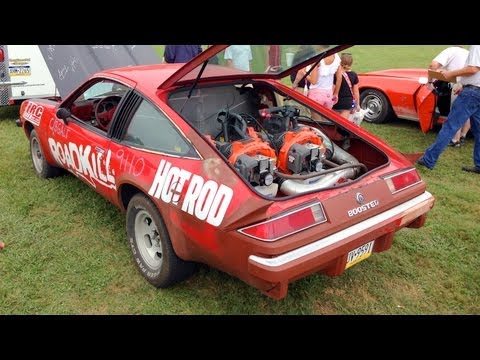 blower - A couple of tech inspectors are thrown off when a Monza shows up in the tech inspection line with a pile of LEAF BLOWERS in the trunk? This car joins over 20...