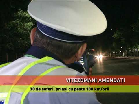 70 de șoferi, prinși cu peste 180 km/oră