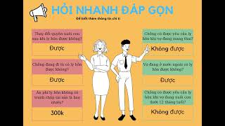 HỎI NHANH ĐÁP GỌN VỀ LY HÔN