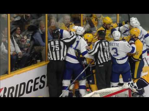 Video: Josi furious after potential head shot from Brown