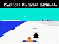 the gameplay of antarctic adventure for the nintendo famicom. created by konami.