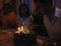 Joe blows his birthday cake candles \"unsuccessfully\"