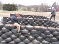 Earthship How To Chipping out top row anchor holes