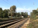 Bauzug f�hrt in Richtung Bad Honnef bei Rheinbreitbach