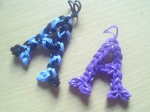 ♥ Tutorial: letra A hecha con gomitas (sin telar) ♥