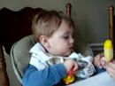 Johnathan eats his first popsicle