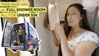 This couple did amazing things with a $5000 budget! MWB Van Conversion with Shower & Bed by Nate Murphy