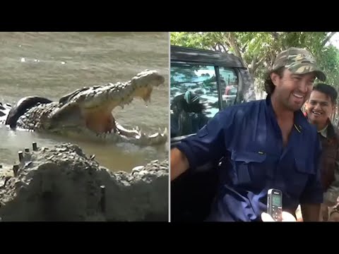 Aussie croc wrangler joins Indonesia bid to save tyre-tied reptile | AFP