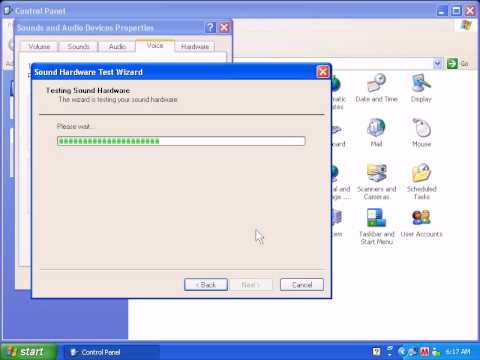 how to test sound in windows xp