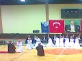whirling dervishes are performing the spiritual whirling ceremony.the long, white skirts represents the shroud. the dervishes extend their arms, the right palm faces up and the left palm faces down. energy from above enters through the right palm, passes through the body and passes through the left palm and into the earth. the sheikh represents the sun and the dervishes represent the planets turning around him in the solar system of mevlana