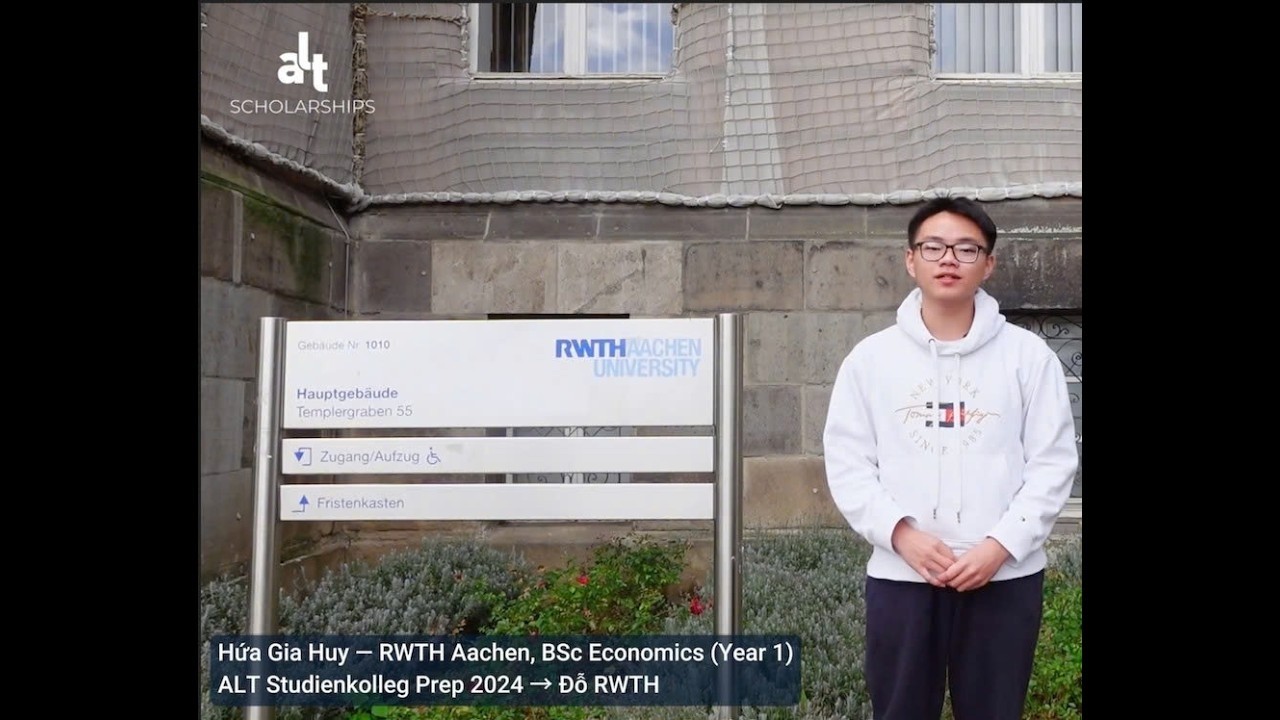 Từ Lớp Ôn Luyện Thi Dự Bị ALT Đến RWTH Aachen: Hành Trình “Bền Bỉ” Của Hứa Gia Huy