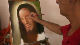 Pintando Jesus na tela