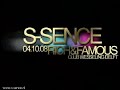 Na 7 edities van S-Sence gaat het succesvolle concept gewoon door! Op 4 oktober 2008 gaat het dak er weer af in Club Wesseling Delft met de beste house en eclectic beats, tijdens een nieuwe editie van: S-SENCE. Zoals voorgaande edities kun je weer een spektakel verwachten. Komende editie heeft als thema Rich & Famous.

Keiharde house beats pompen door de funktion one speakers, gepaard met een oogverblindende show, waarbij de volgende line up van DJ's zorgen voor een waanzinnige avond:

- Lucien Foort 
- Dominique Base
- Miesta
- The outsiders
- Chris Dupree
- Uncle P

Kaarten zijn vanaf 28 augustus online te koop bij easyticket.nl voor 10 euro per stuk. Kaarten van easyticket zijn ook te koop bij: 

- Velvet Music - Voldersgracht 3 Delft

Vanaf 5 september zijn ze bij de volgende voorverkooppunten te koop:

- Mios Delft
- Sounds Delft
- Club Wesseling Delft
- www.clubwesseling.nl

Evenement info:

Datum: 04-10-2008
Venue: Club Wesseling Delft
Tijd: 22.00 -- 04.00
Prijs vvk: 10,-
Prijs deur: 15,-
Route: www.s-sence.nl