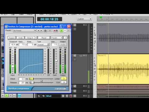 Nagrywanie perkusji - cz. 2 edycja werbla - Cakewalk Sonar X1