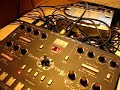 dark star 5-voices synth in heavy metall case with flashing red digits. unexpectedly mighty bastard especially for some mad space sounds.