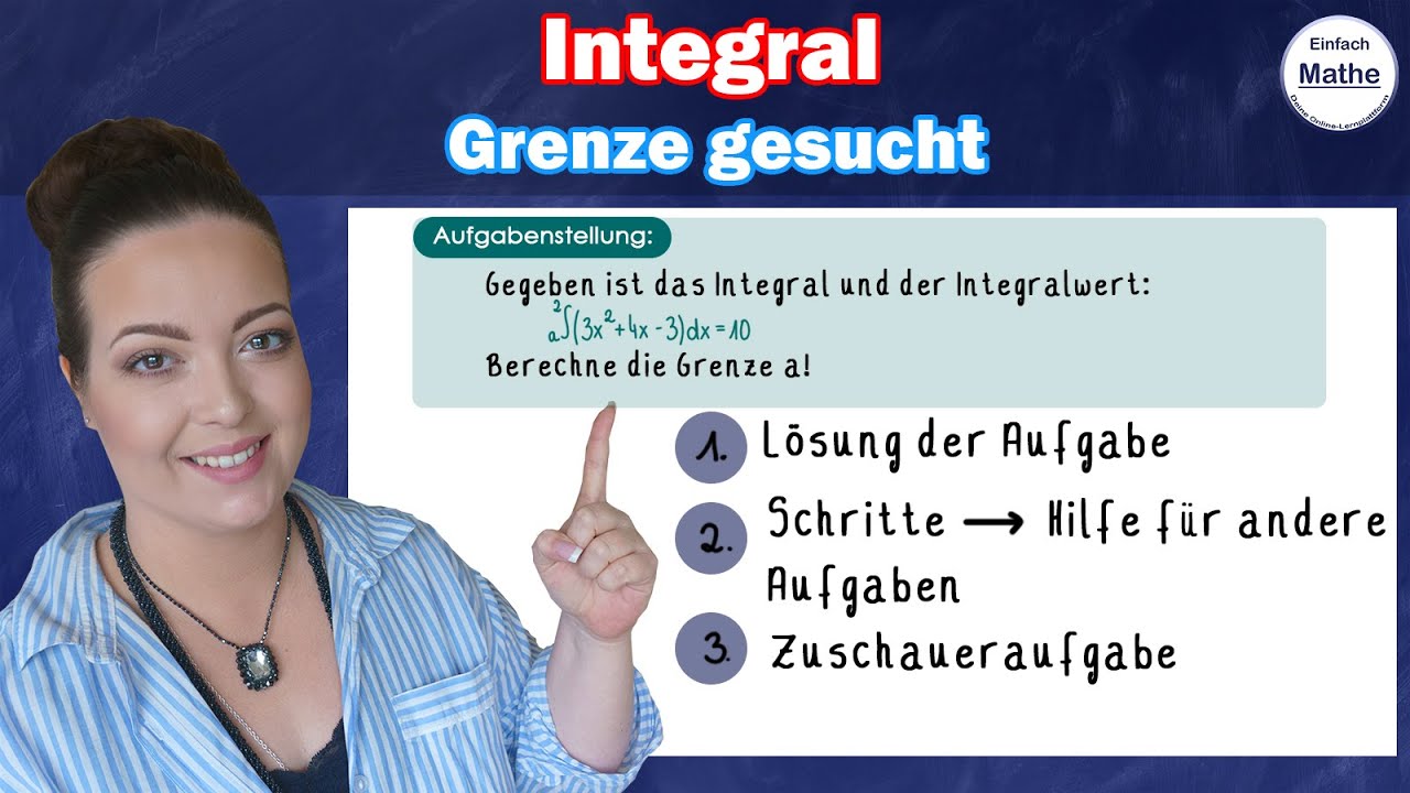 Integral | Grenze berechnen | Integralwert gegeben by einfach mathe!